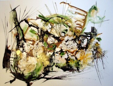 Peinture intitulée "A l'abordage" par Muriel Cayet, Œuvre d'art originale
