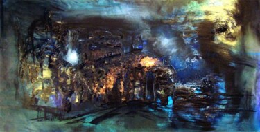 Peinture intitulée "La Seine bleue - Co…" par Muriel Cayet, Œuvre d'art originale