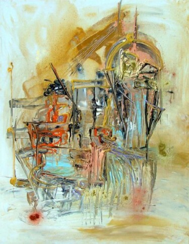 Peinture intitulée "Les miroirs du Dôme" par Muriel Cayet, Œuvre d'art originale, Acrylique