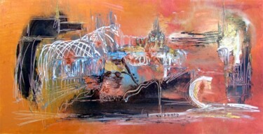 Painting titled "L'exposition univer…" by Muriel Cayet, Original Artwork, Acrylic