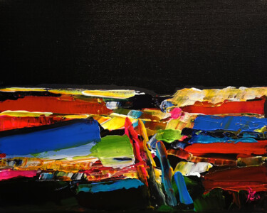 Peinture intitulée "Paysage composé: to…" par Muriel Cayet, Œuvre d'art originale, Acrylique Monté sur Châssis en bois