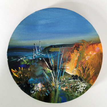 Peinture intitulée "L'horizon lisible" par Muriel Cayet, Œuvre d'art originale, Acrylique Monté sur Châssis en bois