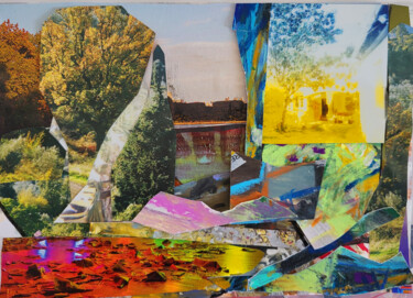 Collages intitulée "Aimer les jardins" par Muriel Cayet, Œuvre d'art originale, Collages
