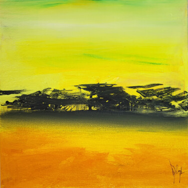 Peinture intitulée "Carré d'horizon 32" par Muriel Cayet, Œuvre d'art originale, Acrylique