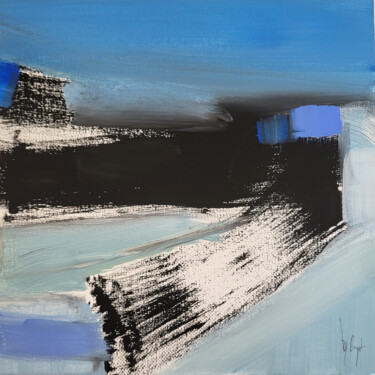 Malerei mit dem Titel "Carré d'horizon  17" von Muriel Cayet, Original-Kunstwerk, Acryl
