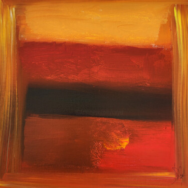 Peinture intitulée "Carré d'horizon  16" par Muriel Cayet, Œuvre d'art originale, Acrylique
