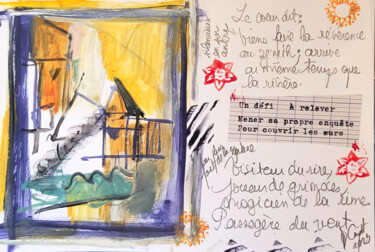 "Dire court - XVIII" başlıklı Tablo Muriel Cayet tarafından, Orijinal sanat, Guaş boya