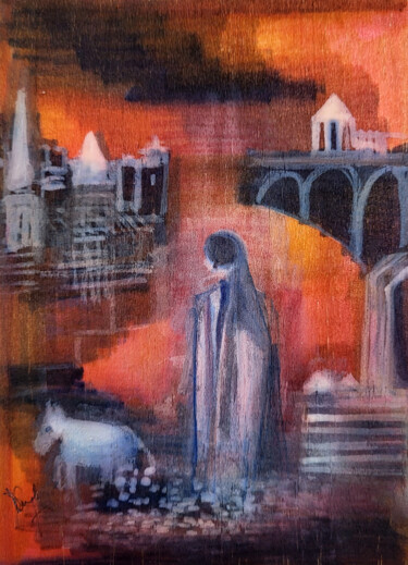 Картина под названием "Mémoires de là-bas…" - Muriel Cayet, Подлинное произведение искусства, Маркер