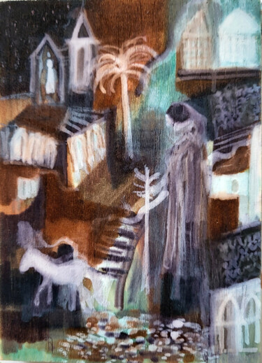 Картина под названием "Mémoires de là-bas…" - Muriel Cayet, Подлинное произведение искусства, Маркер