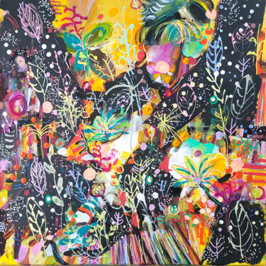 Картина под названием "Le jardin de Paul G." - Muriel Cayet, Подлинное произведение искусства, Акрил Установлен на Деревянна…