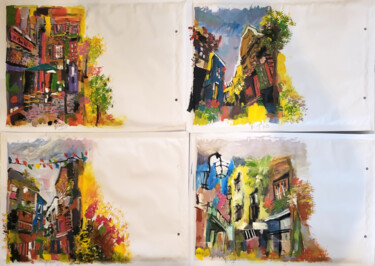 Peinture intitulée "Les enveloppes 2023…" par Muriel Cayet, Œuvre d'art originale, Gouache