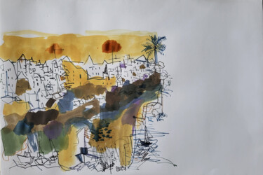 Painting titled "Les enveloppes 2023…" by Muriel Cayet, Original Artwork, Ink