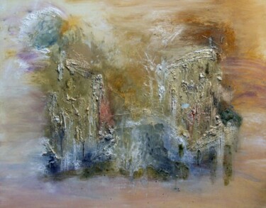 Painting titled "Aura oro" by Muriel Cayet, Original Artwork
