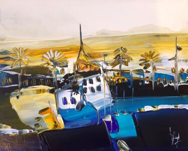 Peinture intitulée "Fort de mer - Colle…" par Muriel Cayet, Œuvre d'art originale, Acrylique
