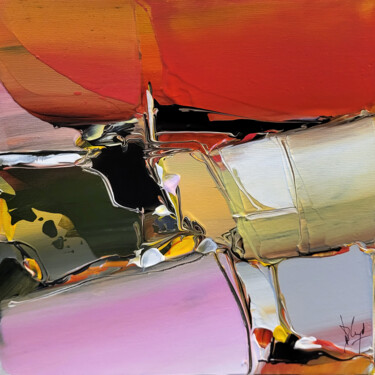 Peinture intitulée "Une couleur d'altit…" par Muriel Cayet, Œuvre d'art originale, Acrylique Monté sur Carton