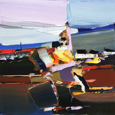 Картина под названием "Un archipel protégé" - Muriel Cayet, Подлинное произведение искусства, Акрил Установлен на Деревянная…