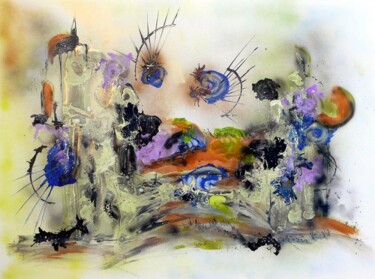 Peinture intitulée "La nature Apollinai…" par Muriel Cayet, Œuvre d'art originale