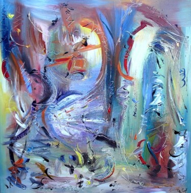 Painting titled "L'ilôt de paradis" by Muriel Cayet, Original Artwork