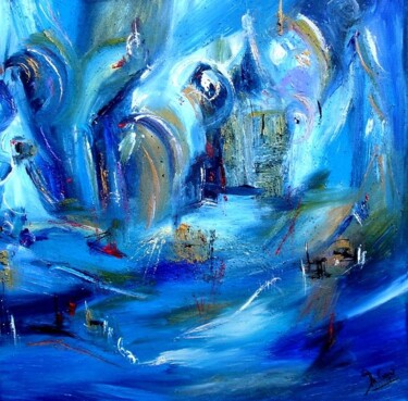 Peinture intitulée "La fée des eaux" par Muriel Cayet, Œuvre d'art originale, Acrylique