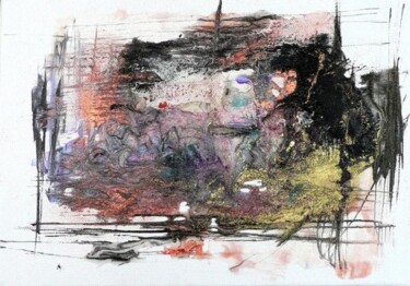 Pittura intitolato "La voie ferrée" da Muriel Cayet, Opera d'arte originale