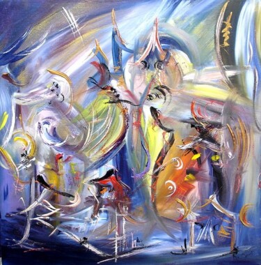 Malerei mit dem Titel "Tragediante" von Muriel Cayet, Original-Kunstwerk