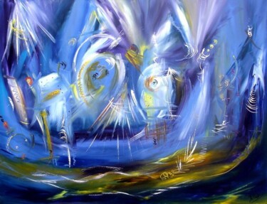 Peinture intitulée "Les flamboyants" par Muriel Cayet, Œuvre d'art originale