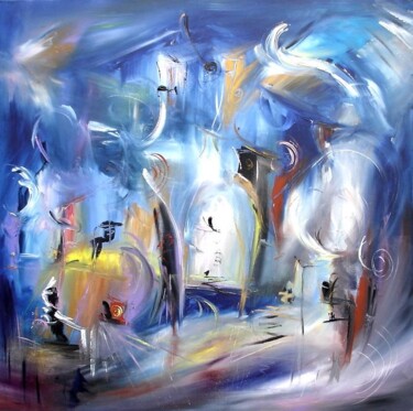 Painting titled "Sous les projecteurs" by Muriel Cayet, Original Artwork