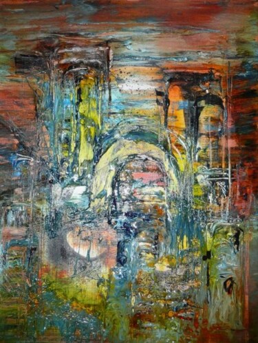 Painting titled "Brooklyn Heights" by Muriel Cayet, Original Artwork