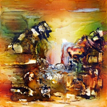 Peinture intitulée "Le huitième passage" par Muriel Cayet, Œuvre d'art originale, Acrylique