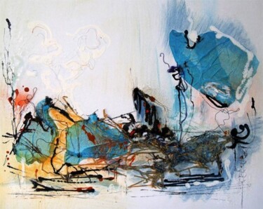 Peinture intitulée "Miro's boat - Colle…" par Muriel Cayet, Œuvre d'art originale