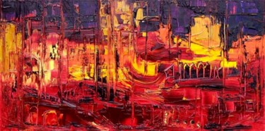Peinture intitulée "Venise" par Muriel Cayet, Œuvre d'art originale