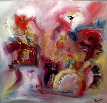 Painting titled "Rouge campagne - CPR" by Muriel Cayet, Original Artwork