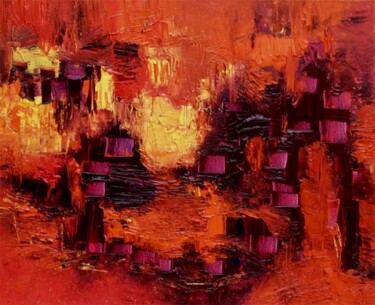 Peinture intitulée "Red Bay - Collectio…" par Muriel Cayet, Œuvre d'art originale