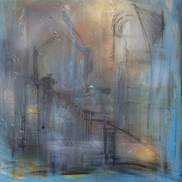 Peinture intitulée "L'O de glace -Etude" par Muriel Cayet, Œuvre d'art originale