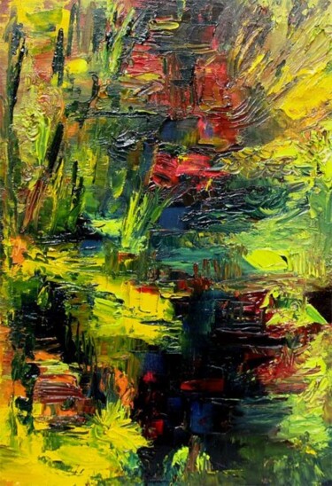 Peinture intitulée "Les étangs - Collec…" par Muriel Cayet, Œuvre d'art originale