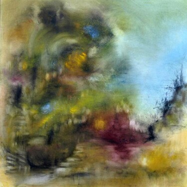 Painting titled "Flou et brume - Don…" by Muriel Cayet, Original Artwork