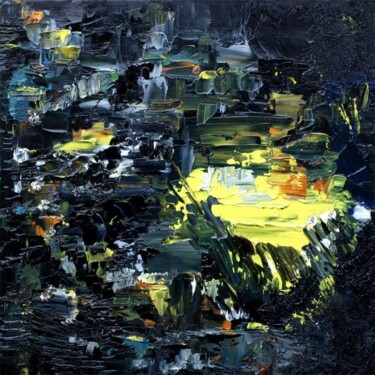Peinture intitulée "L'île paresseuse" par Muriel Cayet, Œuvre d'art originale