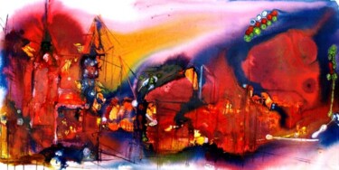 Painting titled "Cinecitta" by Muriel Cayet, Original Artwork