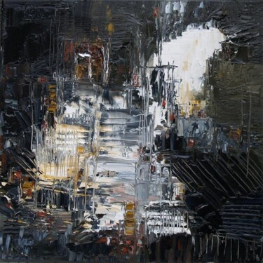 Pittura intitolato "Les rues de la capi…" da Muriel Cayet, Opera d'arte originale, Acrilico