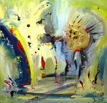 Painting titled "Le conseil du sage" by Muriel Cayet, Original Artwork