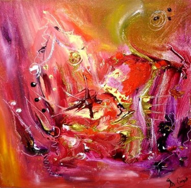 Peinture intitulée "Le saxo de la piste" par Muriel Cayet, Œuvre d'art originale