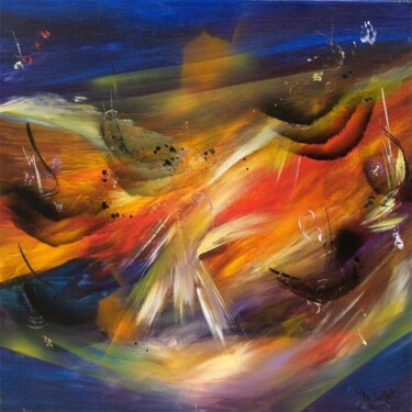Painting titled "Verso" by Muriel Cayet, Original Artwork