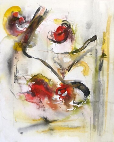 Peinture intitulée "Flowers" par Muriel Cayet, Œuvre d'art originale