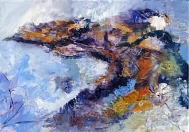 Peinture intitulée "La baie des Anges -…" par Muriel Cayet, Œuvre d'art originale