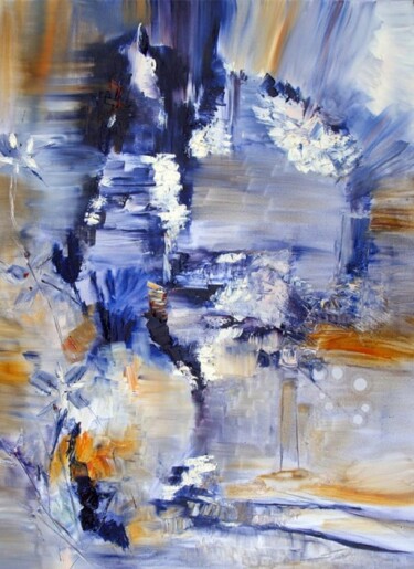 Peinture intitulée "Ouessant 2008" par Muriel Cayet, Œuvre d'art originale, Huile