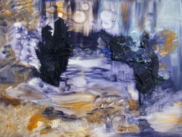 Peinture intitulée "Sur la glace" par Muriel Cayet, Œuvre d'art originale