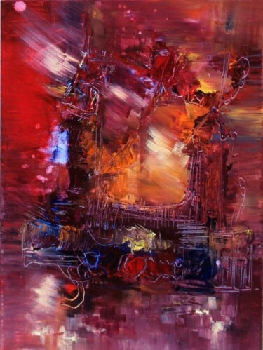 Peinture intitulée "El ponte" par Muriel Cayet, Œuvre d'art originale, Huile