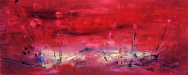 Peinture intitulée "Simply red" par Muriel Cayet, Œuvre d'art originale