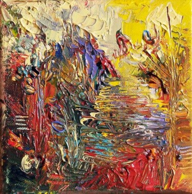 Peinture intitulée "Jardin d'hiver 5" par Muriel Cayet, Œuvre d'art originale