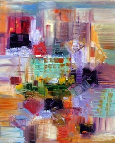 Painting titled "Soft NYC" by Muriel Cayet, Original Artwork